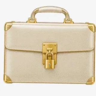 Locked leather briefcase — Joe Fortune