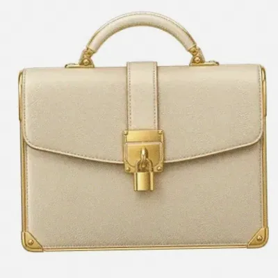 Locked leather briefcase — Joe Fortune