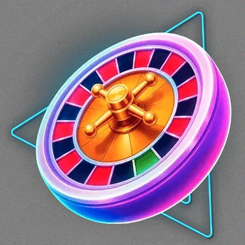 Neon roulette wheel